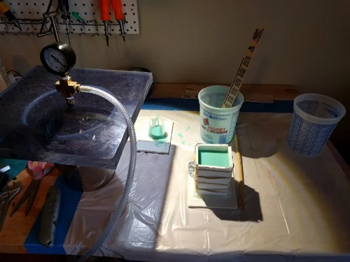 Many, many hours of painstaking sanding later I was ready to start casting. Making the Molds Making the Molds