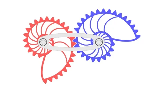 Nautilus Gears Printed via Shapeways.com Nautilus gears render.
